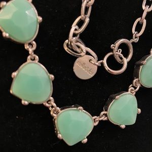 Stella & Dot ombré pale bluegreen quartz teardrop necklace